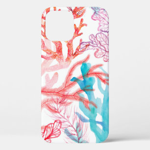 Case-Mate iPhone Case Coraux aquarelles. Motif sans couture avec sous
