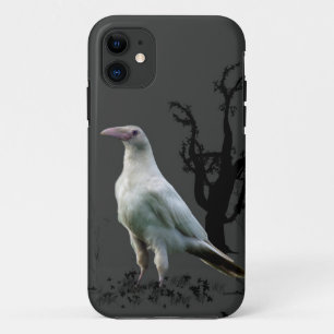 Coque Case-Mate Pour iPhone Corbeau blanc, Oiseau sauvage, Fantaisie, Goth