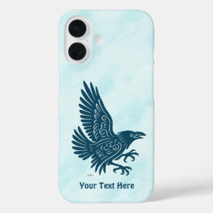 Coque Pour iPhone 16 Corbeau bleu dansant