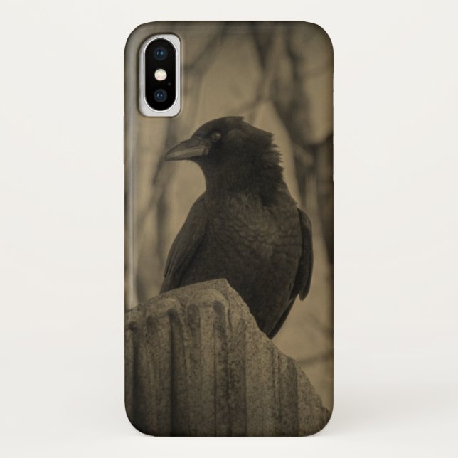 Coques Case-Mate iPhone Corbeau foncé (Dos)