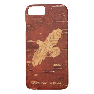 Case-Mate iPhone Case Corbeau rustique sur écorce de Birch Intérieur