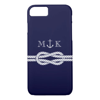 Etui iPhone Case-Mate Corde et monogramme nautiques d'Ancre dans la