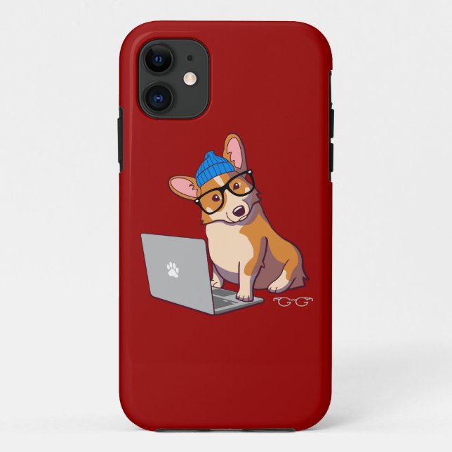 Coques Case-Mate iPhone Corgi 2 de hippie (Dos)