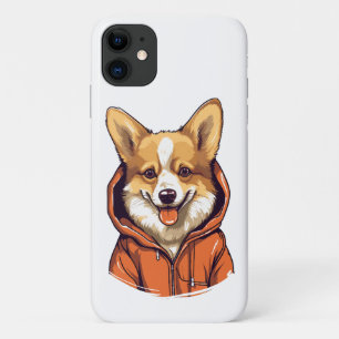 Case-Mate iPhone Case Corgi Drôle Portant un Sweat à Capuche