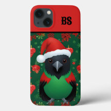 corneille noire en tenue de noël