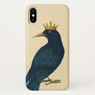 Case-Mate iPhone Case Corneille noire utilisant une couronne d'or