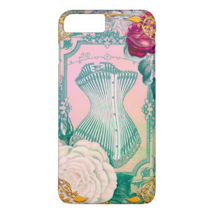 Coques Pour iPhone Corset victorien vintage et rose et bleu de roses