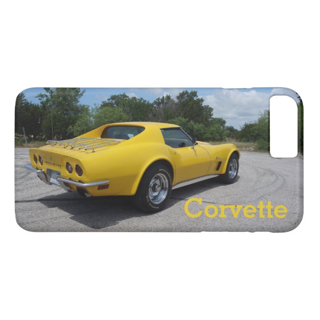 Coques Case-Mate iPhone Corvette Stingray, Jaune, 1973 (Dos (Horizontal))