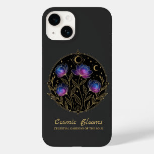 Coque Pour iPhone 14 Cosmic Blooms – Mandala floral céleste fleurs