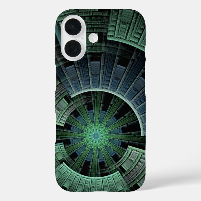 Coques Case-Mate iPhone Cosmic Pod Green Géométrique Abstrait (Verso)