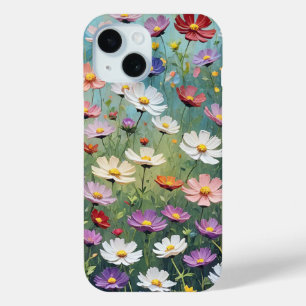 Coque Pour iPhone 15 Cosmos Garden Abstrait