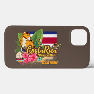 Case-Mate iPhone Case Costa Rica rétro grand chat drapeau vintage Souven