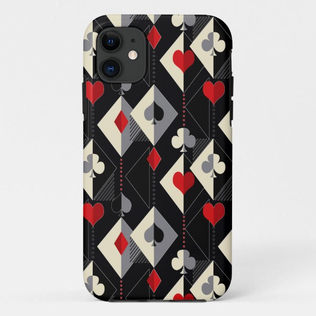 Coques Case-Mate iPhone Costumes de jeu de cartes en poker. (Dos)