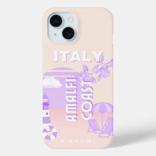 Coque Pour iPhone 15 Côte d'Amalfi, Art du voyage, Voyage à Preppy, Pas