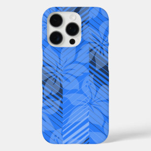 Coques iPhone 16 Pro Côte-Nord Hawaii Hibiscus Stripes Bleu