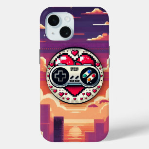 Coque Pour iPhone 15 Couché de soleil de jeu