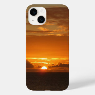 Coque Pour iPhone 14 Coucher de soleil à la mer I Paysage marin coloré 