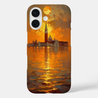 Coque Pour iPhone 16 Coucher de soleil à Venise