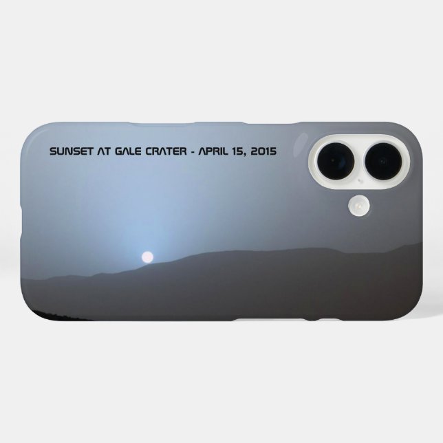 Coques Case-Mate iPhone Coucher de soleil bleu martien (Verso (horizontal))