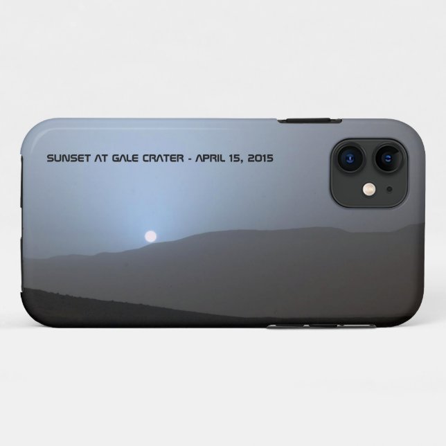 Coques Case-Mate iPhone Coucher de soleil bleu martien (Dos (Horizontal))