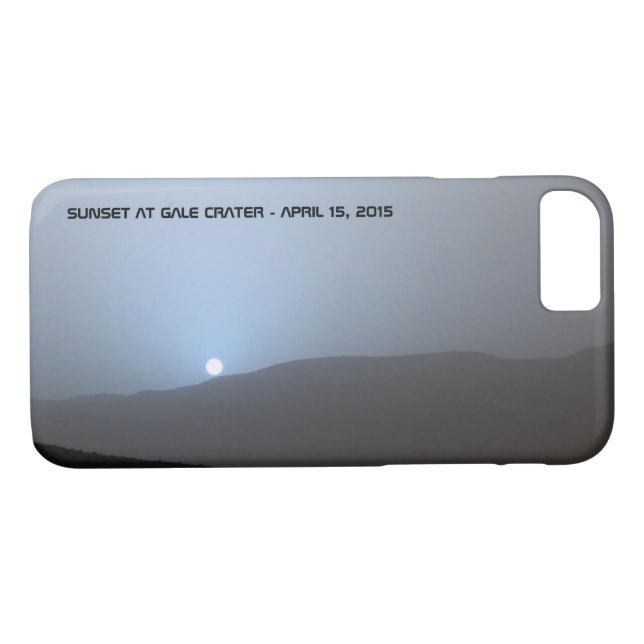 Coques Case-Mate iPhone Coucher de soleil bleu martien (Dos (Horizontal))