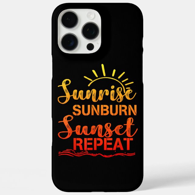 Coques Case-Mate iPhone Coucher de soleil Coucher de soleil Répéter Rétro  (Verso)