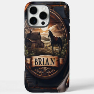 Coques iPhone 16 Pro Max Coucher de soleil de la ferme de Brian