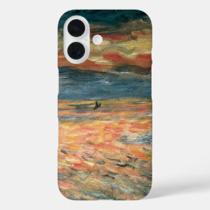 Coque Pour iPhone 16 Coucher de soleil en mer par Pierre Renoir, Art Vi
