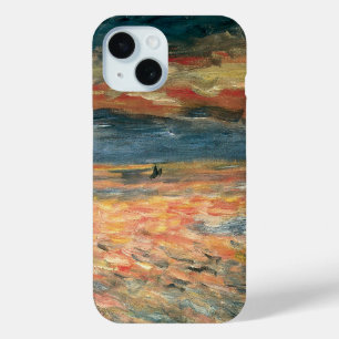 Coque Pour iPhone 15 Coucher de soleil en mer par Pierre Renoir, Art Vi