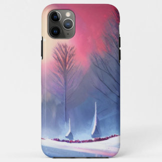 Case-Mate iPhone Case Coucher de soleil hivernal avec arbres couverts de