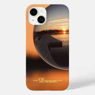 Coque Pour iPhone 14 Coucher De Soleil Sur La Boule De Cristal D'Eau -