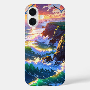 Coque Pour iPhone 16 Coucher de soleil sur la mer d'été