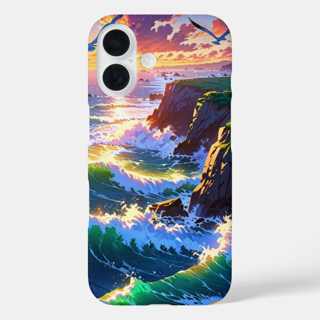 Coques Case-Mate iPhone Coucher de soleil sur la mer d'été (Verso)
