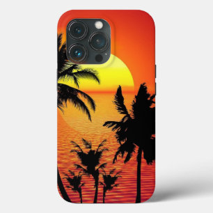 Case-Mate iPhone Case Coucher de soleil sur la plage et palmiers