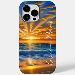 Coque Pour Pour iPhone 14 Pro Max Coucher de soleil tropical clair
