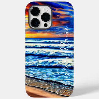 Coque Pour Pour iPhone 14 Pro Max Coucher de soleil tropical des Caraïbes sur l'océa