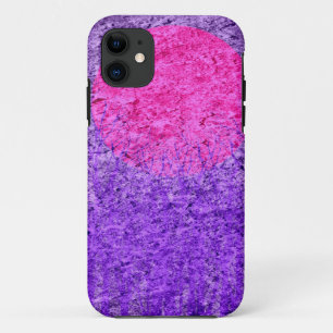 Coque iPhone 11 Coucher de soleil violet Peinture Abstraite