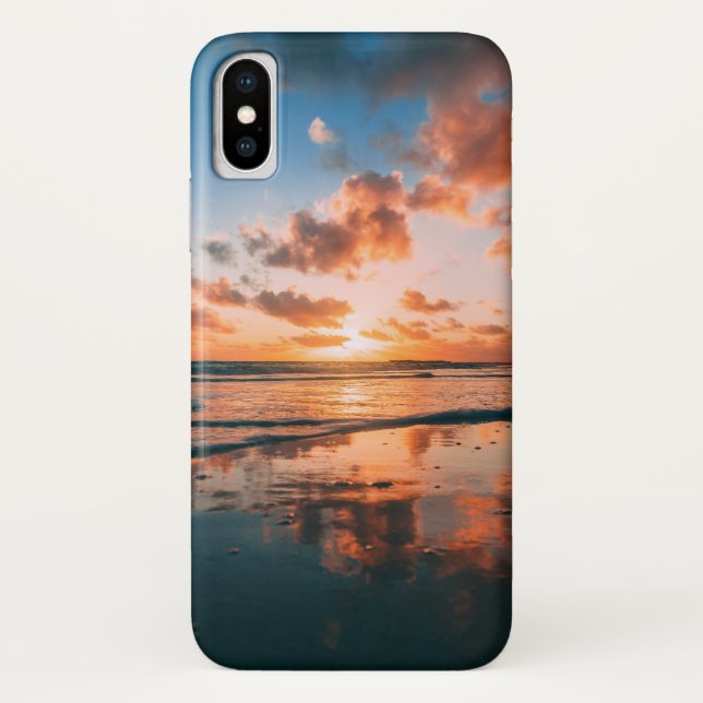 Coques Case-Mate iPhone Coucher du soleil à la plage (Dos)