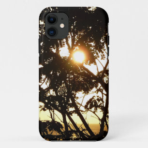 Coque iPhone 11 Coucher du soleil à travers les arbres I Photograp