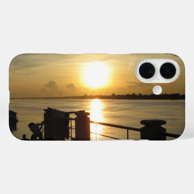 Coques Case-Mate iPhone Coucher du soleil du Mékong ... Nong Khai, Isaan,  (Verso (horizontal))