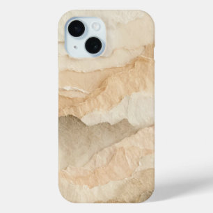 Coque Pour iPhone 15 Couches à déchirure texturées naturelles