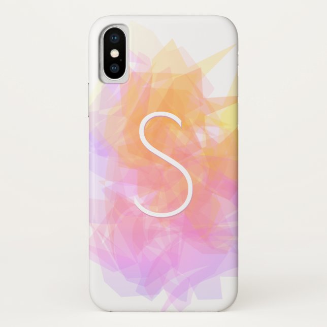 Coques Case-Mate iPhone Couches transparentes modernes/Jaunes rose magenta (Dos)
