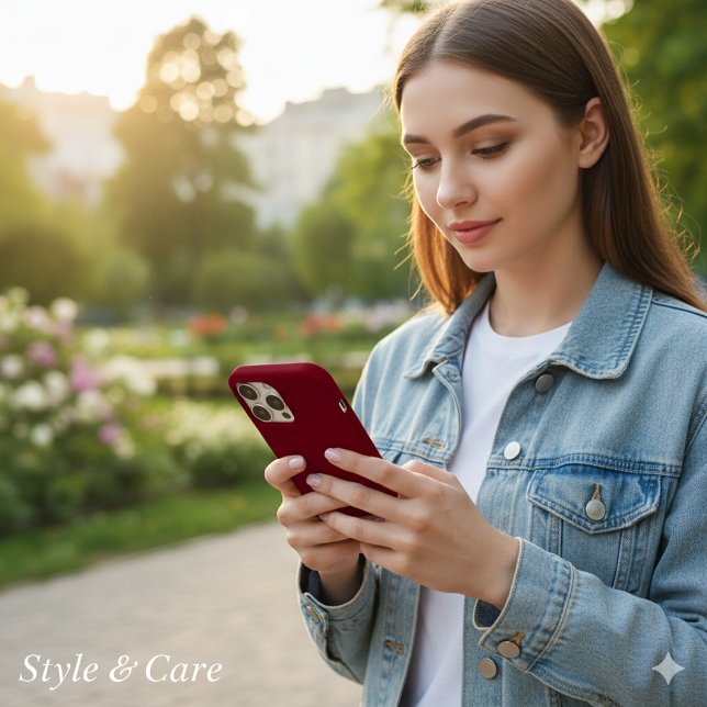 Coques Case-Mate iPhone Couleur de marron esthétique solide (Solid Aesthetic Maroon Color Case-Mate iPhone Case)