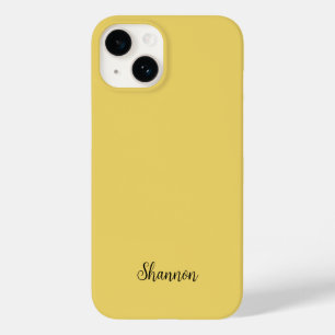 Coque Pour iPhone 14 Couleur de tendance doux minimaliste Jaune