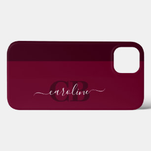 Case-Mate iPhone Case Couleur de tendance - Script bordeaux foncé