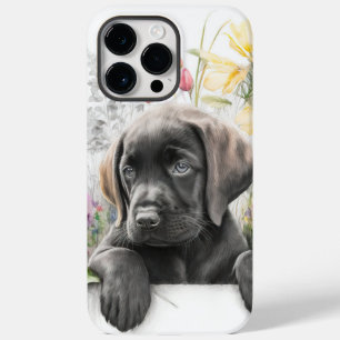 COQUE POUR POUR iPhone 14 PRO MAX COULEUR D'EAU ADORABLE LABRADOR NOIR RÉCUPÉRER CHI