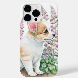 COQUE POUR POUR iPhone 14 PRO MAX COULEUR D'EAU CUITE ROBE BLANC PEMBROKE CORGI WELS