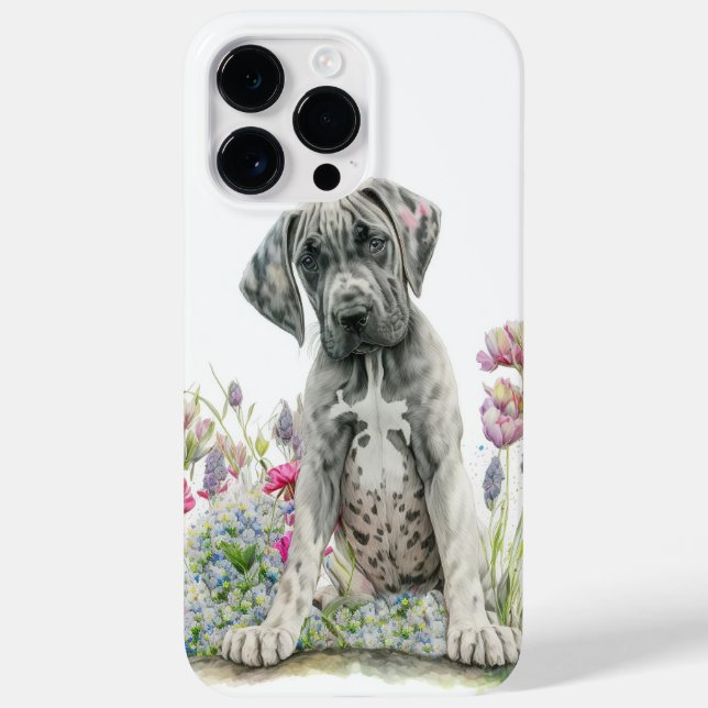 COQUES Case-Mate iPhone COULEUR D'EAU GRAND DANE POPPY CHIEN (Verso)