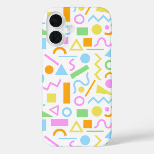 Coque Pour iPhone 16 Couleur du Motif de forme de style des années 80 s