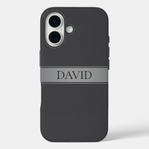 Coque Pour iPhone 16 Couleur modifiable de bande de dégradé simple et é